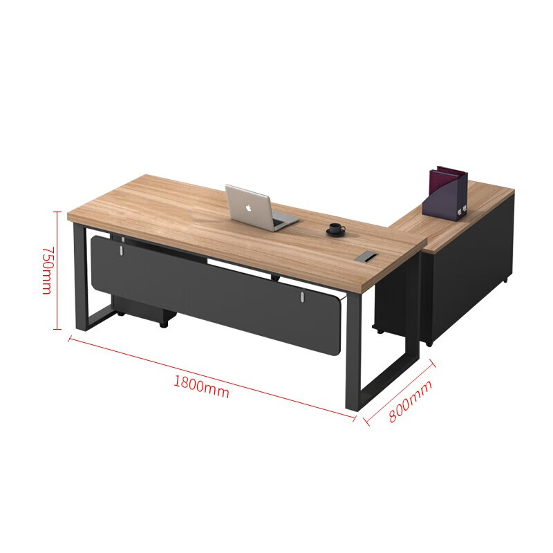 域赢老板桌办公桌现代简约主管桌板式时尚大班台经理桌1800*800*750高清大图