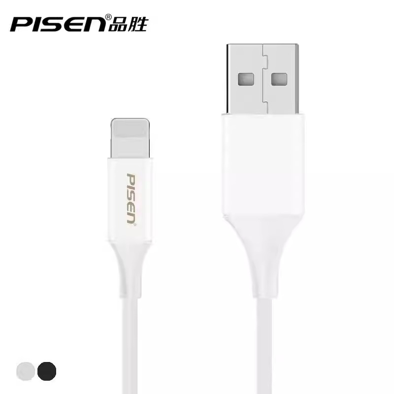 品胜USB-L口数据线抗折断充电线1.5米 白色高清大图