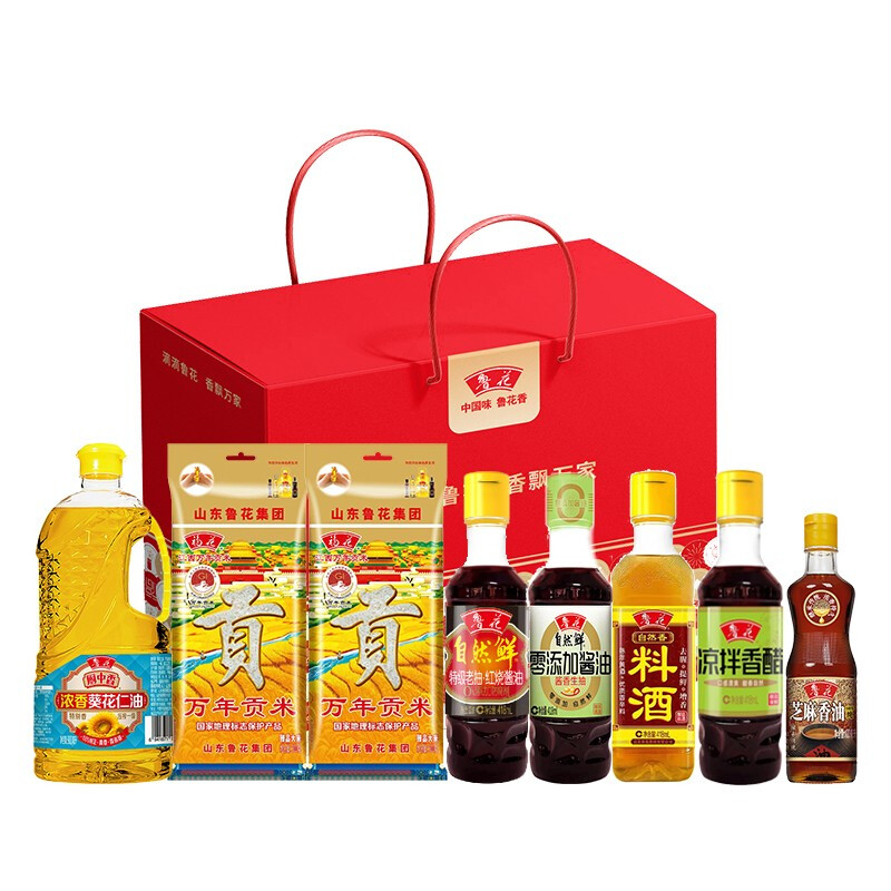 鲁花 吉庆有余礼盒F(单位:件)高清大图