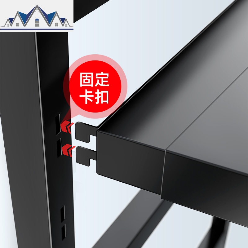 可伸缩厨房置物架微波炉架子烤箱收纳家用双层台面桌面电饭锅橱柜 三维工匠高清大图