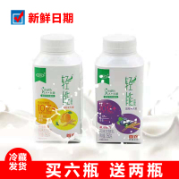 三元轻能优酪乳脱脂酸牛奶黄桃大麦蓝莓果粒味早餐奶 6瓶蓝莓大麦味送2瓶蓝莓大麦味