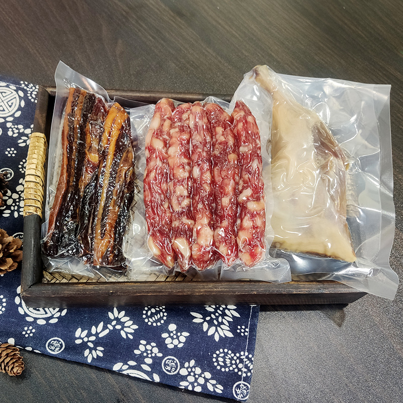 大利是福广式香肠广味腊肠腊肉中秋送礼款团购囤货广东腊味组合礼盒650g高清大图