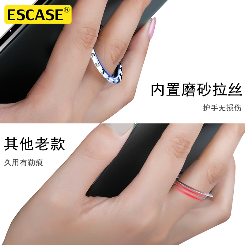 ESCASE 时间手机指环扣桌面便携支架表盘全金属材质苹果13荣耀60华为P50手机适用