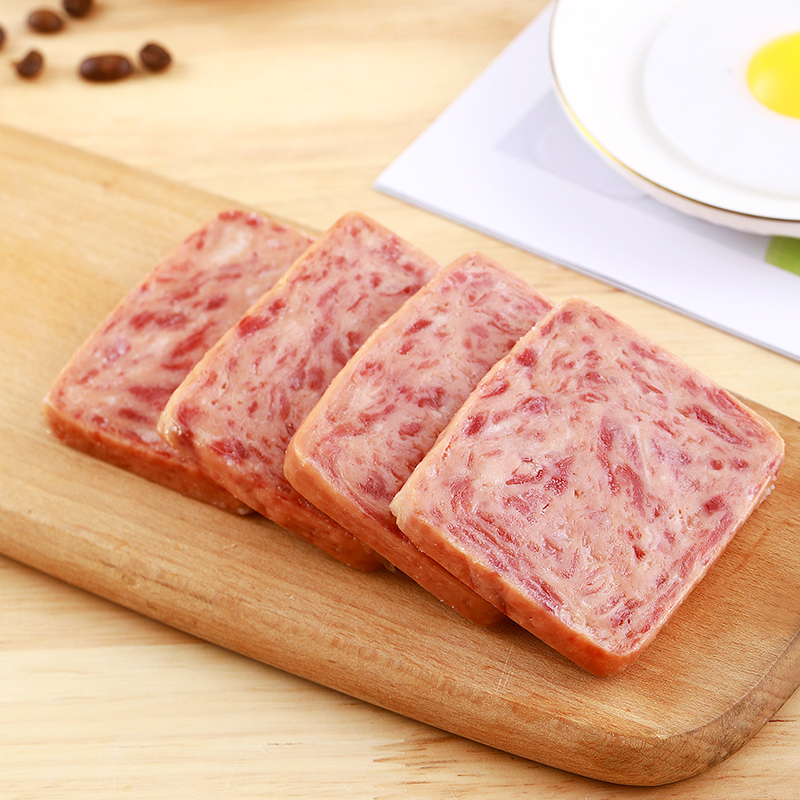渔家翁 黑猪午餐肉原味 300g*1盒 即食三明治汉堡火锅速食火腿肉