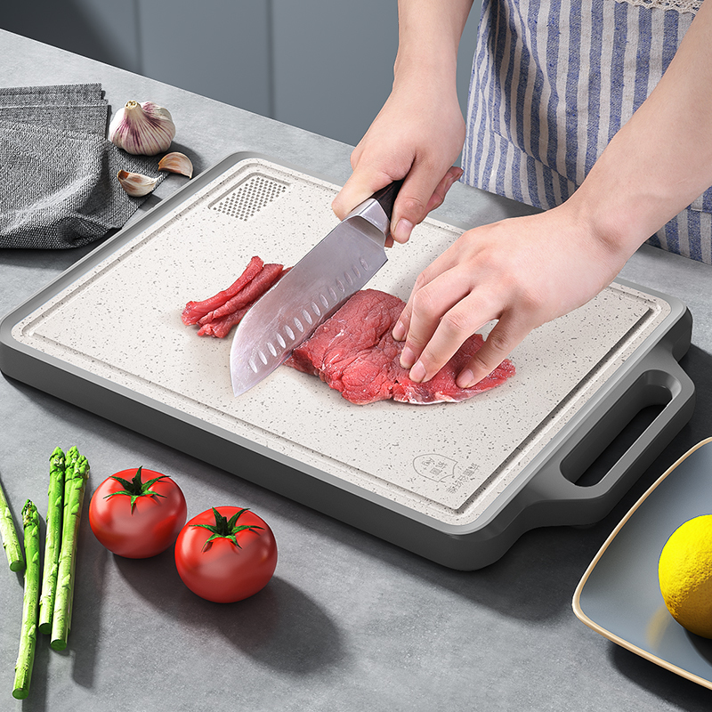 康巴赫官方旗舰店抗菌不锈钢家用砧板切菜板粘板加厚案板大号双面厨房