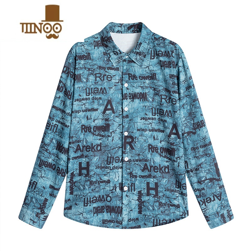 YANXU夏季薄款冰丝长袖衬衫男款韩版休闲衬衣男潮牌夏天青少年弹力寸衫高清大图