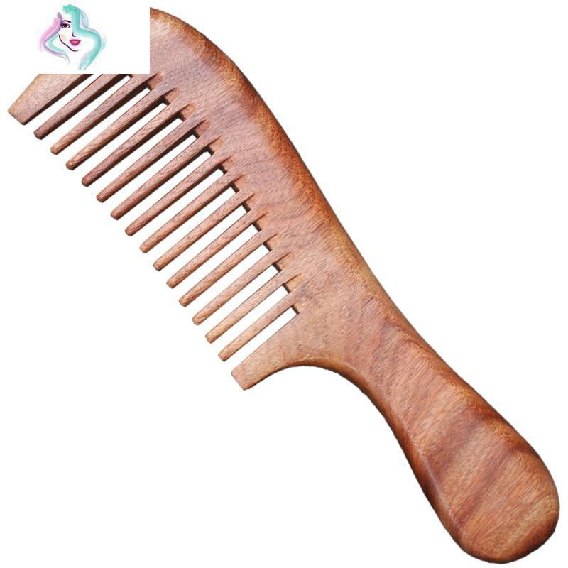 天然实木香樟木梳子女脱发长发专用家用按摩梳宽齿卷发礼品你那么美宽