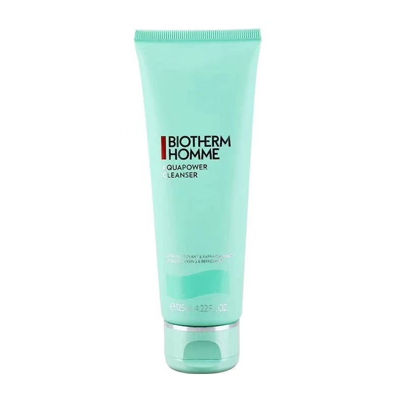 BIOTHERM碧欧泉男士水动力洗面奶 深层清洁毛孔控油平衡去黑头水润不紧绷 洁面膏125ml