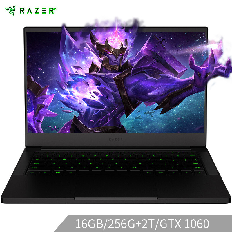 雷蛇(Razer)灵刃15标准版 15.6英寸高端便携轻薄商务电竞游戏本笔记本电脑(i7-8750H 16G 256G+2T GTX1060 Max-Q 60Hz)