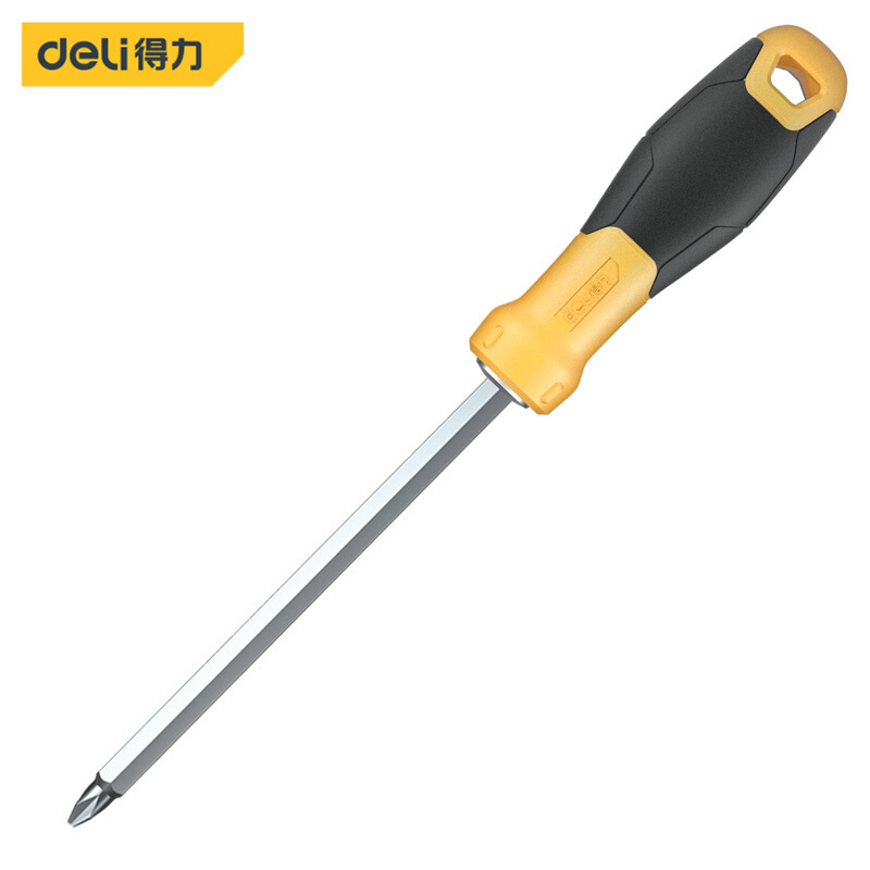 得力 DL626150S 两用螺丝刀 橡胶柄 6*150mm 1把(5把起订)