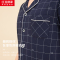 红豆居家男士格纹印花短袖居家服套装