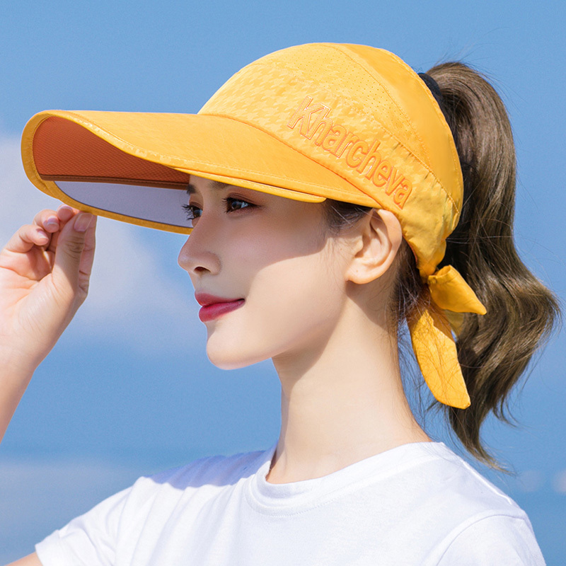 盛世尼曼遮阳帽女夏天跑步网球棒球帽防晒太阳帽无顶户外骑车运动鸭舌