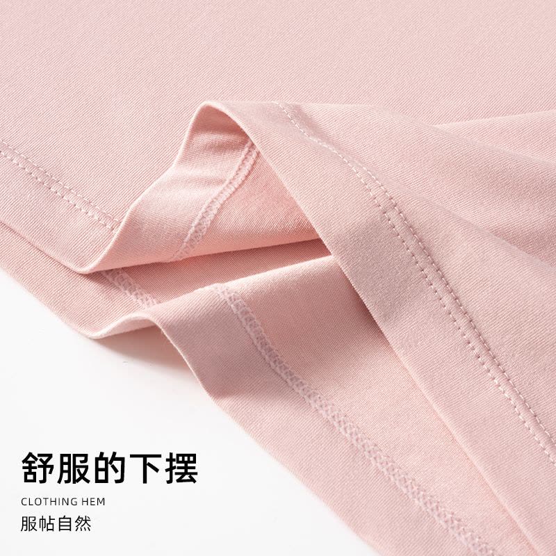 猫人短袖t恤女士80S莫代尔棉学生白色休闲打底女宽松上衣2025新款图片