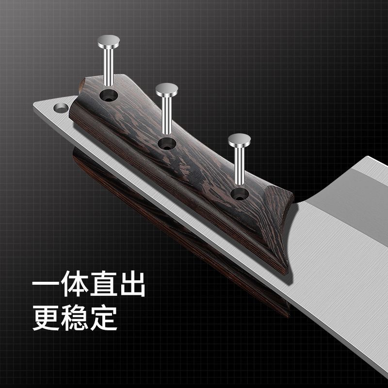 [新疆]王麻子菜刀家用厨房不锈钢锻打锋利切片刀砍骨刀组合X8169高清大图