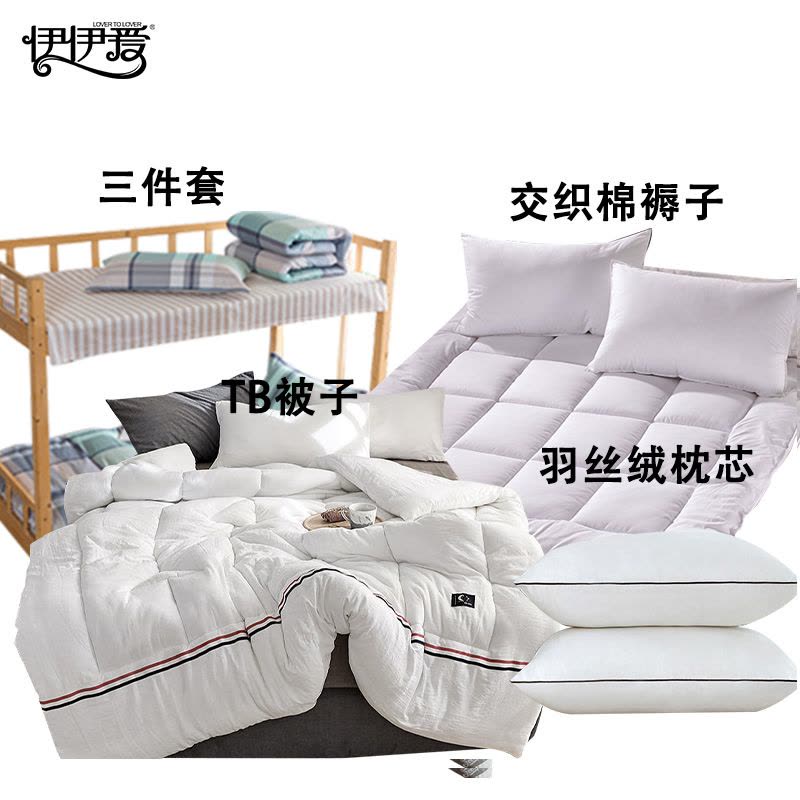 伊伊爱 全棉印花时尚格调单人床六件套图片