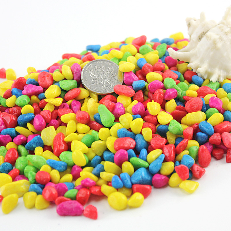 鱼缸底砂造景摆件装饰小彩石白沙石头底沙水族夜光石子铺底石假底高清大图