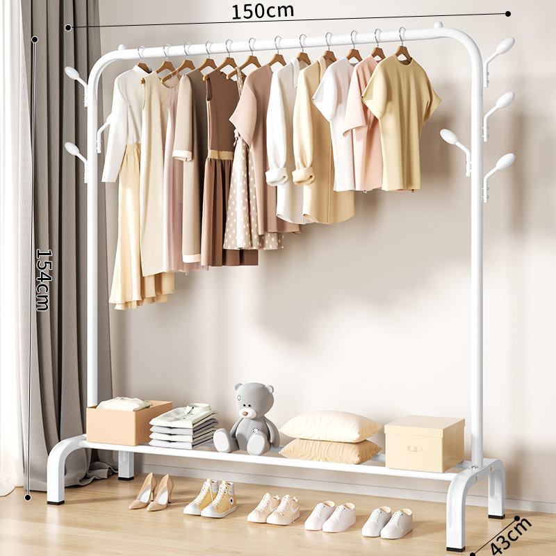 简易晾衣架落地折叠阳台晒衣服架子家用卧室家用晾衣杆挂衣架