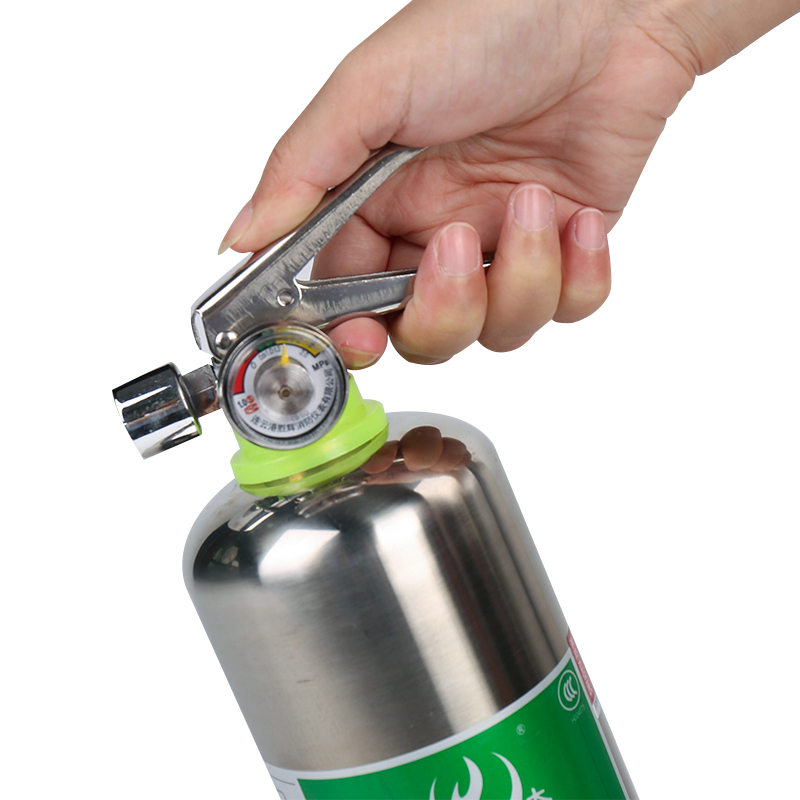 集太 车用水基灭火器加强型低温可用汽车车载家用小型灭火器 车载水基型 不锈钢环保灭火器980ML