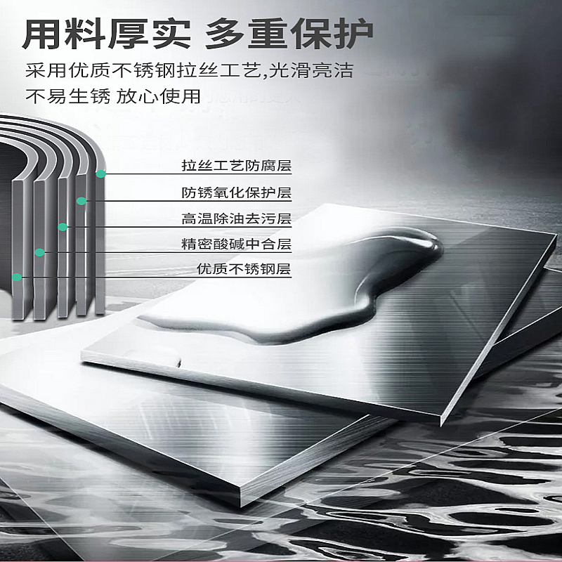 加厚不锈钢双门桌子拉门工作台 1800*600*800 单台装
