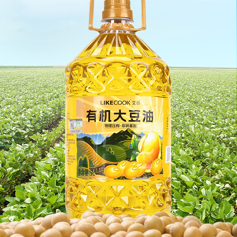 艾谷有机大豆油5L高清大图