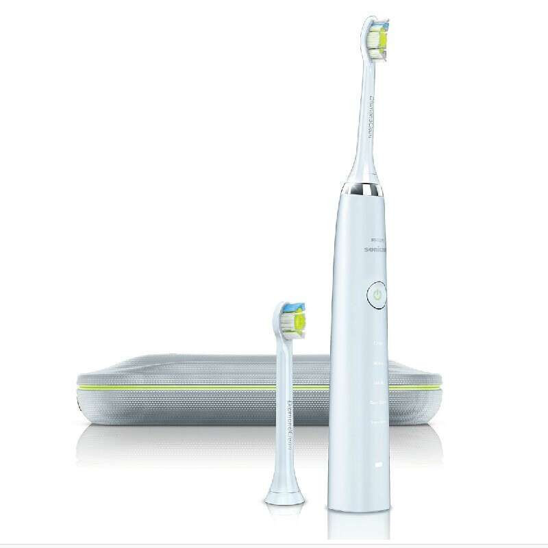 飞利浦(Philips) 电动牙刷HX9322 钻石亮白型 充电式成人声波震动31000次/分钟 魅力浅白钻