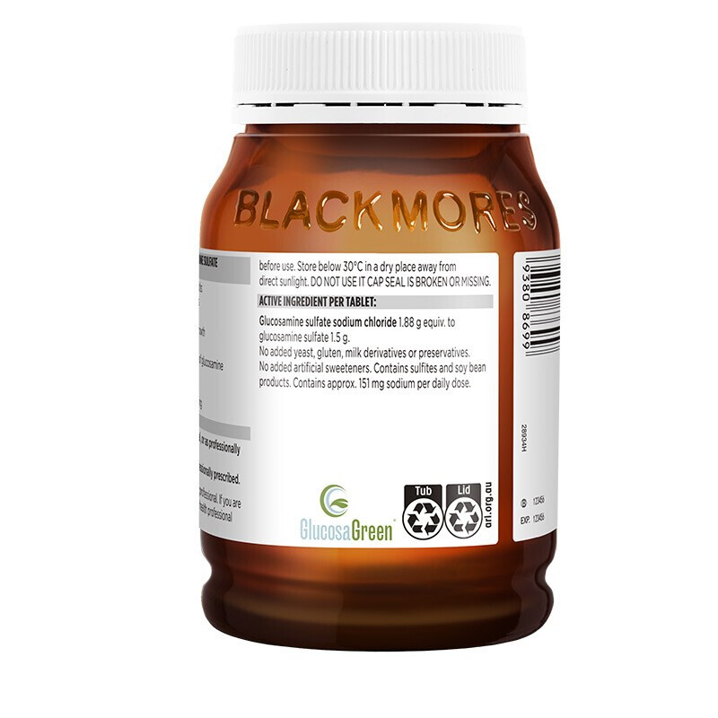 blackmores澳佳宝氨糖葡萄糖胺维骨力 1500mg 180片 坚韧骨骼补充关节滑液高清大图