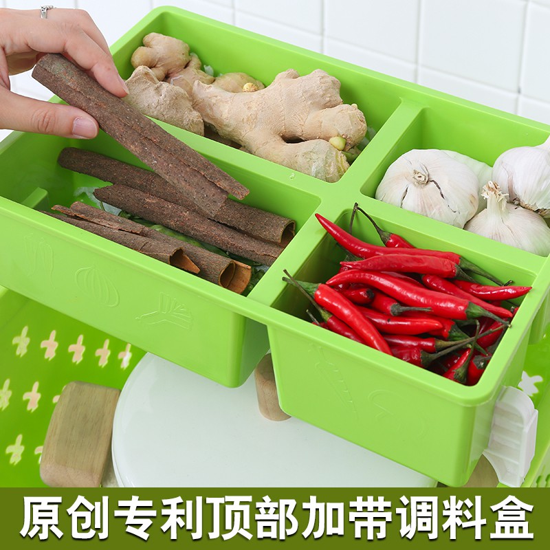 厨房果蔬装菜的收纳架用品网红卧室房间厨卫多层置物架置地式收纳层架 三维工匠高清大图