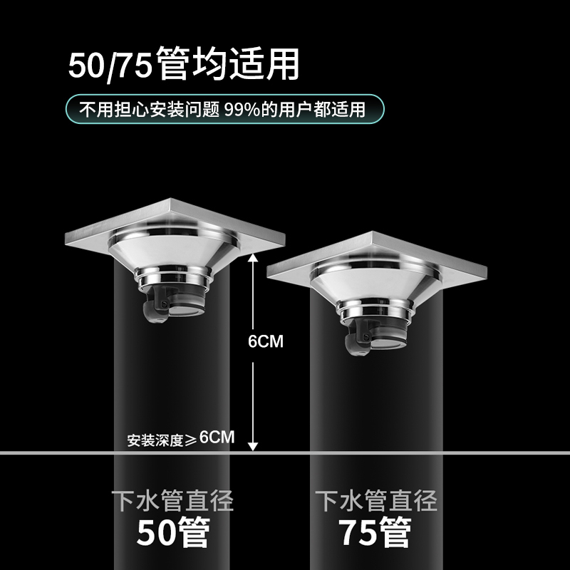 箭牌(ARROW)卫浴官方铜洗衣机专用大流量防头发防臭下水管神器卫生间厕所防堵防溢水地漏AE5156/5157/5158