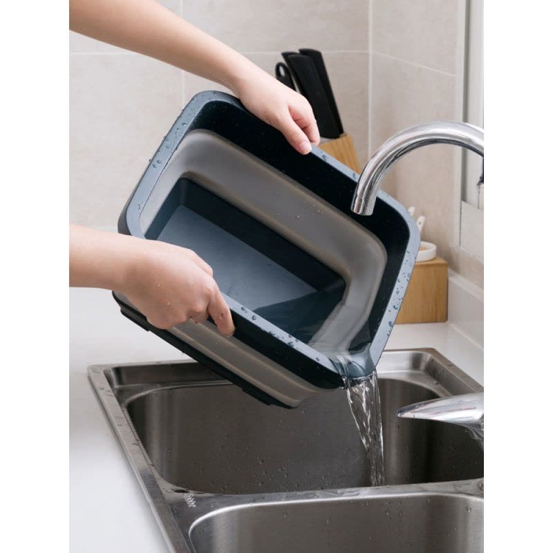 便携式折叠洗脸盆家用伸缩塑料洗衣盆旅行加厚小号洗衣服盆洗脚盆图片