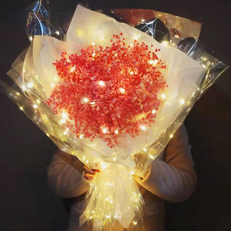 生日礼物满天星干花礼盒闺蜜创意永生18岁成人束圣诞节礼物袋