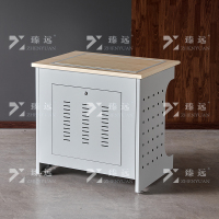 臻远ZY4012410隐藏式翻转电脑桌培训桌教室机房多媒体学习桌办公桌B款单人位