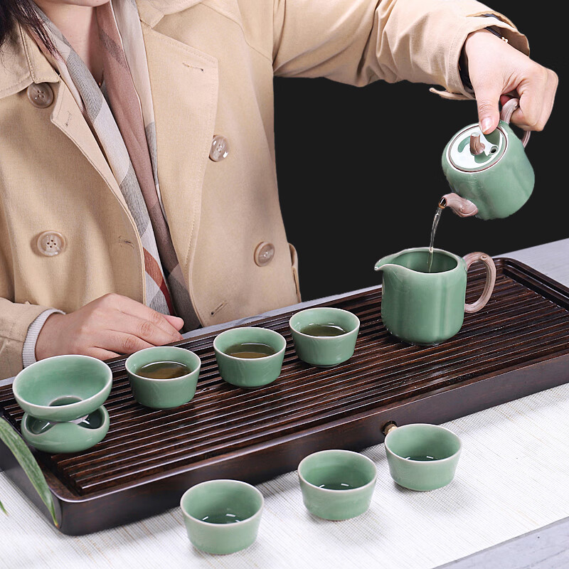 八方礼 福运连连龙泉官窑茶具套装 BFLLQGY2019-1高清大图