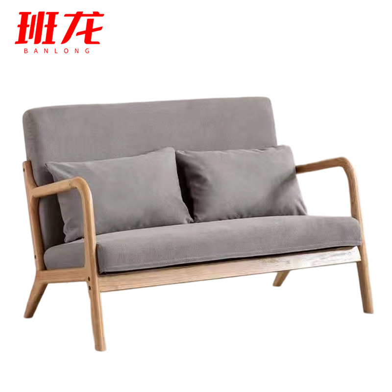 班龙沙发双人位棉麻张高清大图