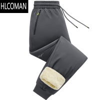 HLCOMAN防水防风东北厚棉裤仿羔绒裤子男款加绒加厚休闲裤冬季外穿男裤