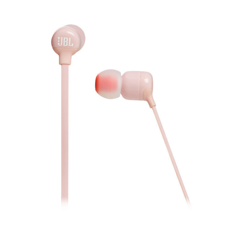 JBL TUNE 110BT 蓝牙无线耳机 运动音乐游戏耳机 苹果华为小米入耳式耳机 带麦可通话 粉色