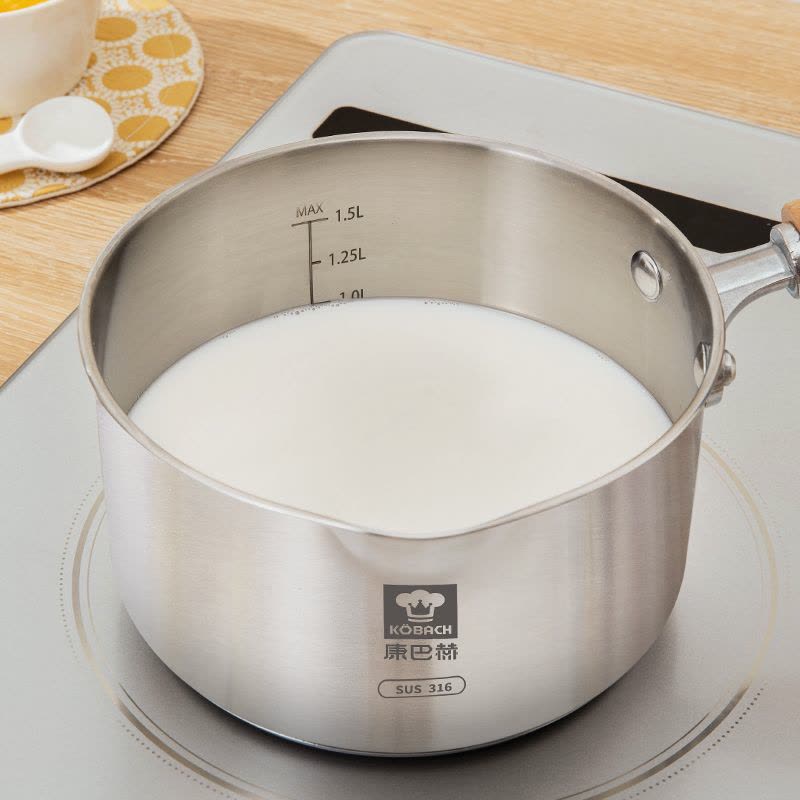 康巴赫316不锈钢健康奶锅-16cm/18cm图片