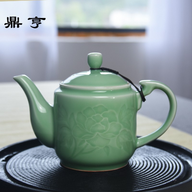鼎亨家用大茶壶陶瓷茶具凉水壶套装单壶过滤壶耐高温花茶壶