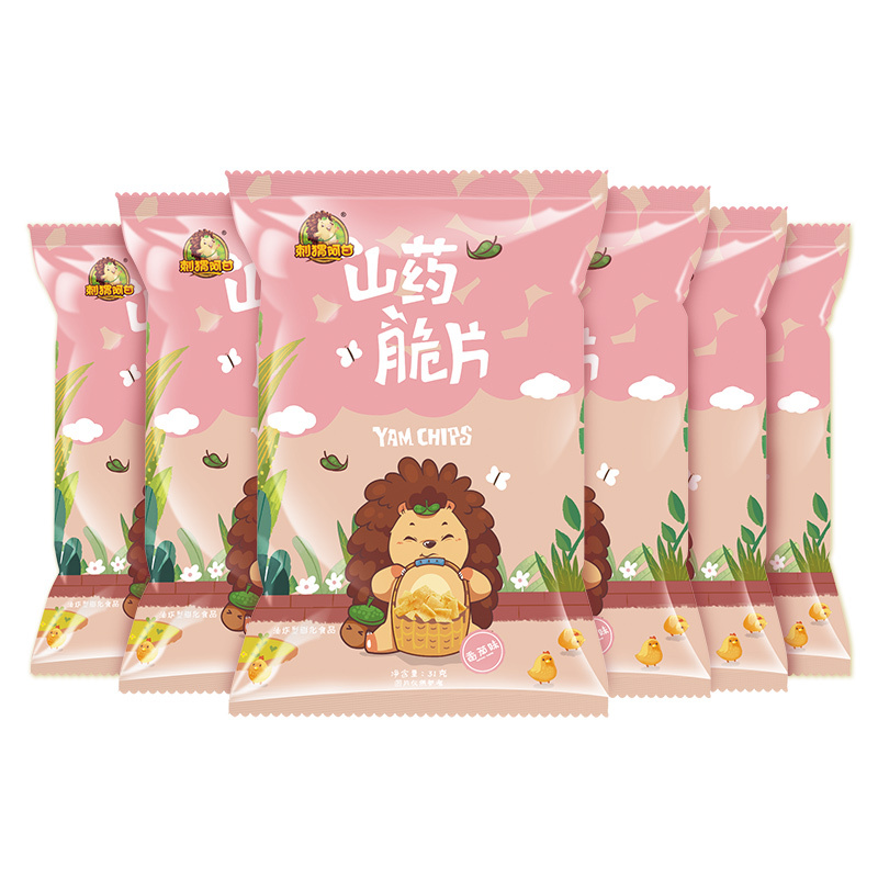 刺猬阿甘 山药脆片 薯片山药片 休闲 童年零食小吃 蕃茄味186g
