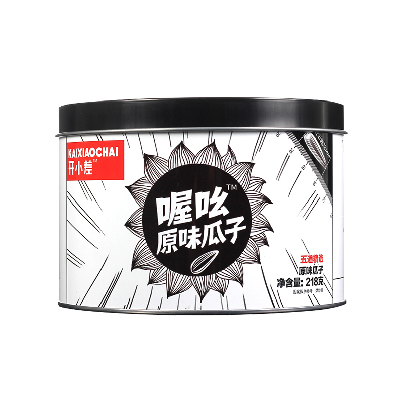 开小差原味罐装瓜子218g休闲小零食