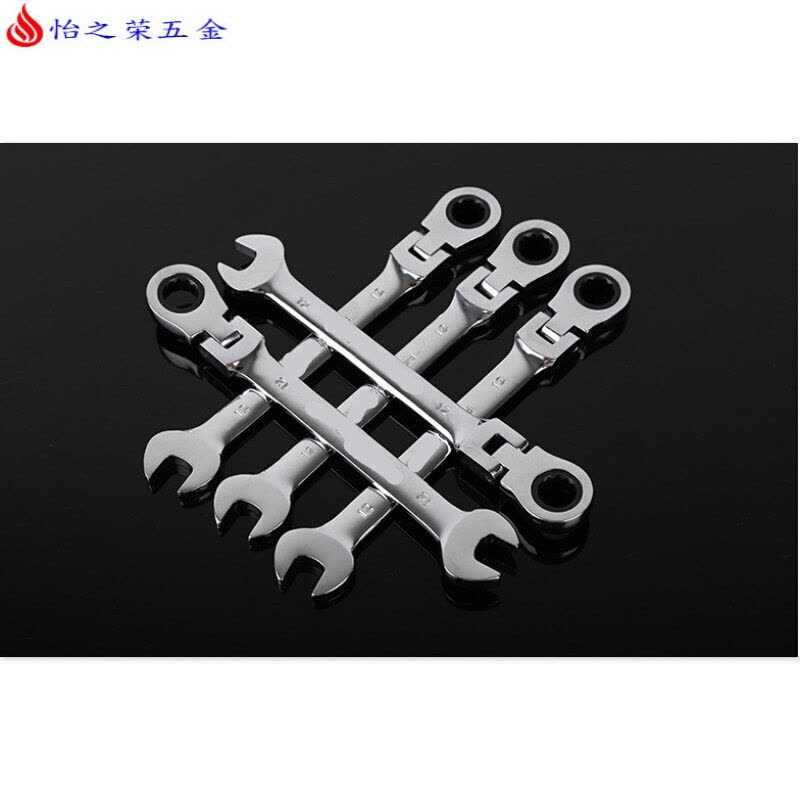 活动头棘轮扳手开口梅花两用扳手齿轮子大小快速自动呆扳子8-24mm 活动头棘轮19mm图片