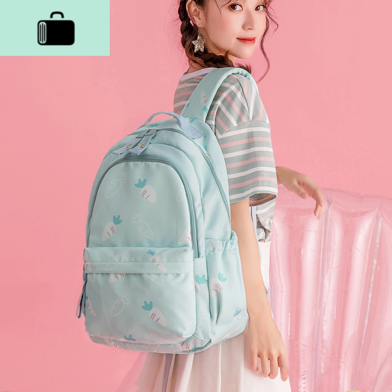 书包女初中生ins风韩版校园双肩包简约森系小清新大容量高中背包NEWLAKE高清大图