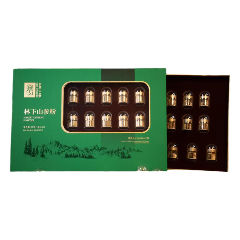 长白山人参林下山参粉参香浓郁粉质细腻皂苷含量高易入口盒装21g