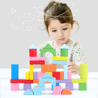苏宁宜品51粒农场数字积木玩具1-3岁婴幼玩具木制玩具早教益智