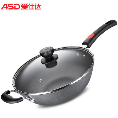 爱仕达(ASD) 锅具36CM铸铁炒锅 炒菜铁锅具生铁锅电磁炉通用 JX8336E