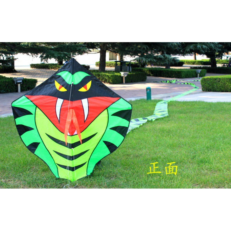 潍坊风筝 15米/30米竹叶青 青蛇眼镜王蛇 新款大型风筝创意 三维工匠 15米眼镜王蛇+22轮400米线高清大图