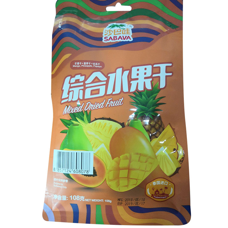 沙巴哇综合水果干(芒果+菠萝+木瓜) 108g