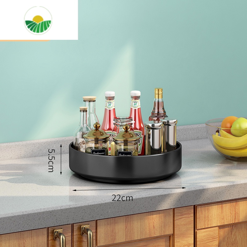 三维工匠厨房可旋转调料置物架调味品转角专用油盐酱醋圆形多功能收纳