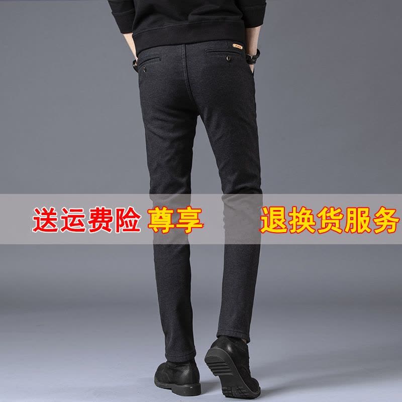 新款男式休闲裤男运动长裤子男士青少年修身弹力裤子 男图片