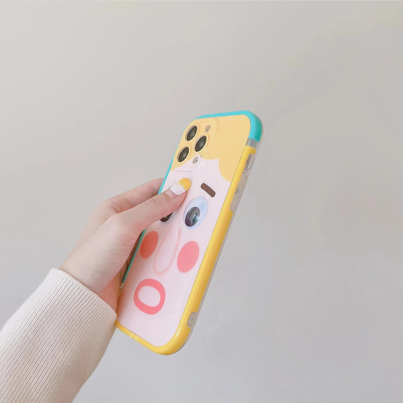 卡绮苹果13手机壳iPhone12新款11promax蓝头发表情包xsmax女款x全包8plus镜头iPhone创意