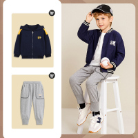 精典泰迪男童外套儿童牛仔棒球服上衣宝宝洋气秋装拉链衫